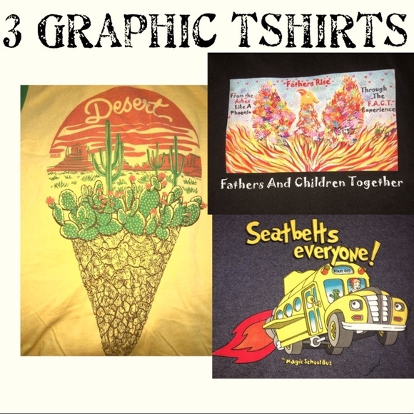 3 Medium Graphic Tshirts - Picture 2 of 10